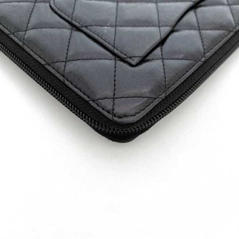 CHANEL Authentic Black Leather Logo Wallet - Picture 5 of 11